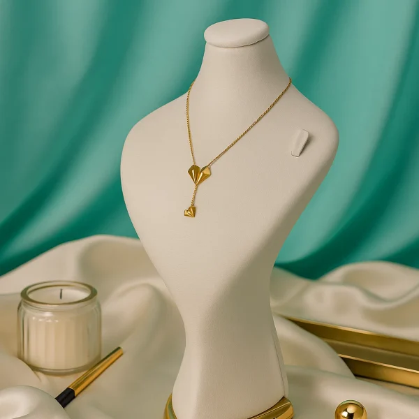 گردنبند قلب هندسی