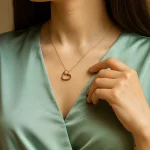 گردنبند قلب و مروارید